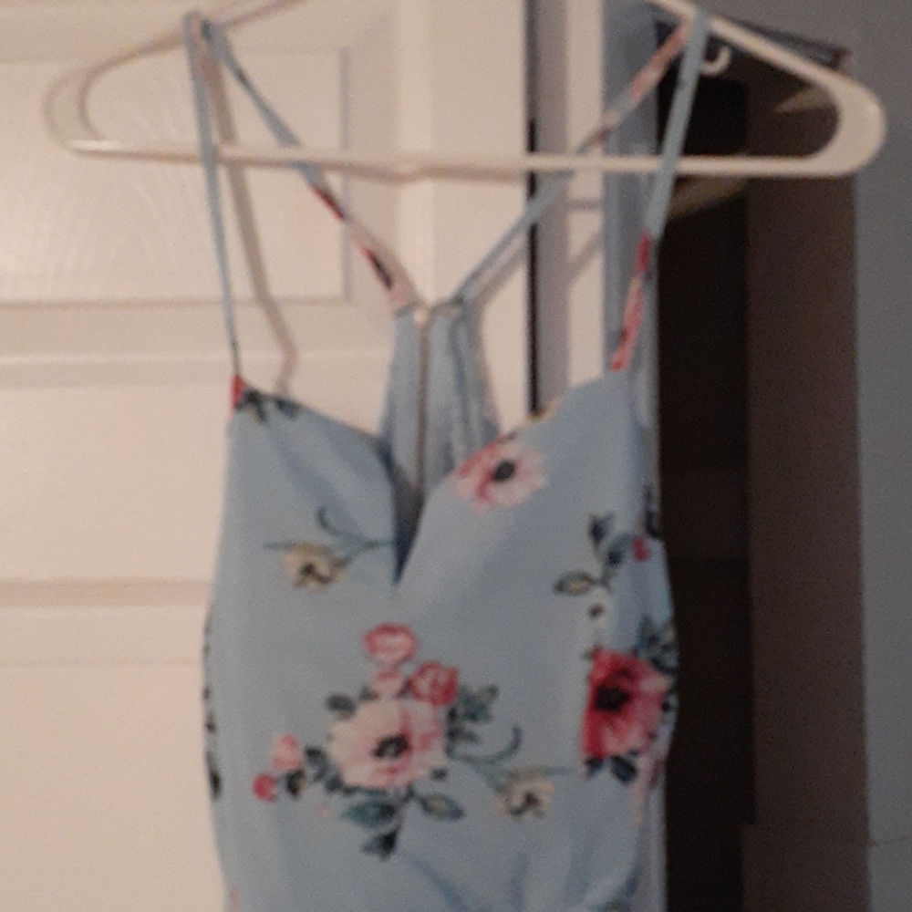 No boundaries blue floral dress